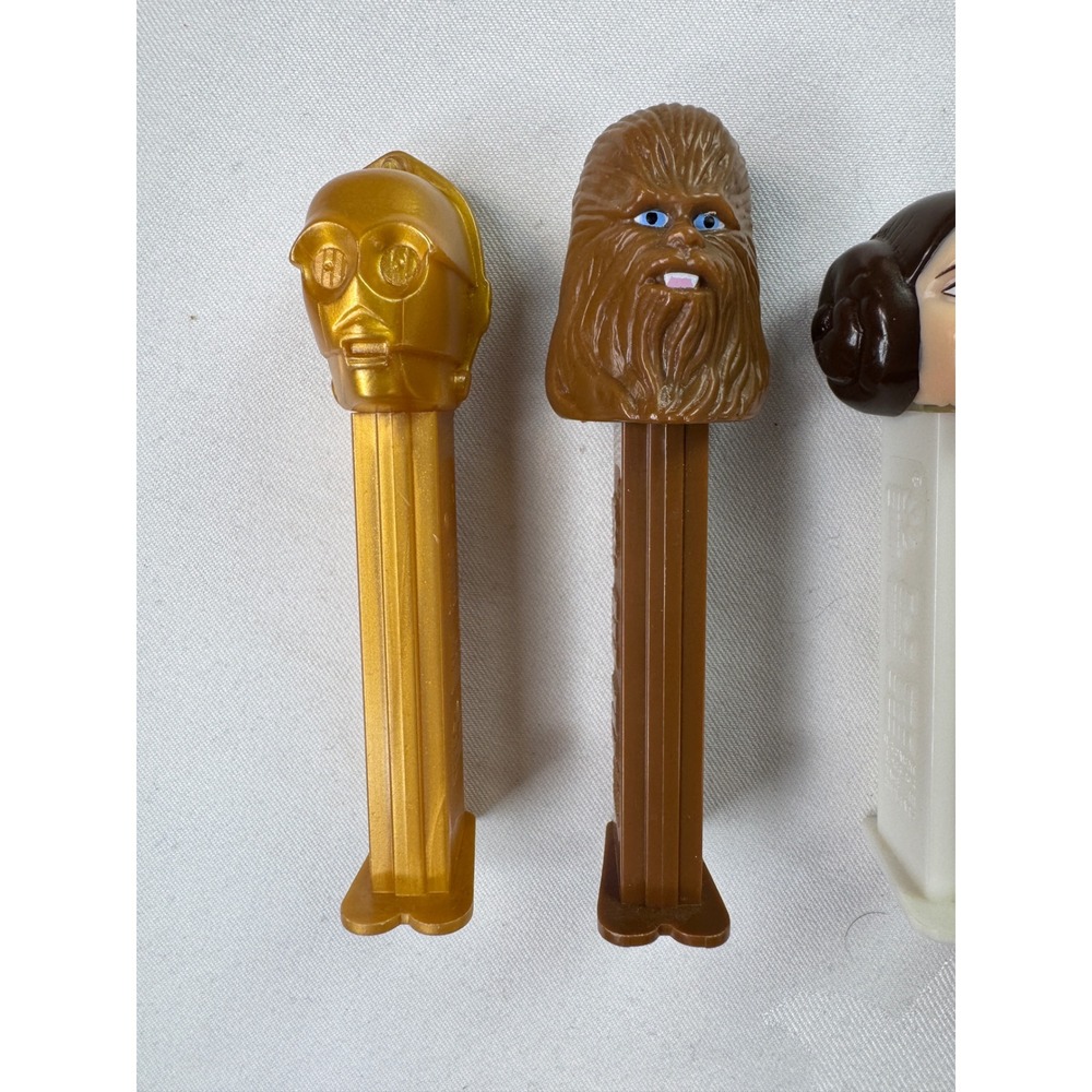 Star Wars Pez Dispenser Lot of 7 Yoda Darth Vader Princess Leia Chewbacca C-3PO - Picture 2 of 16